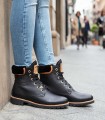 BOTAS DE PIEL CON FORRO INTERIOR DE PELO PANAMA JACK IGLOO TRAV B2 NEGRO