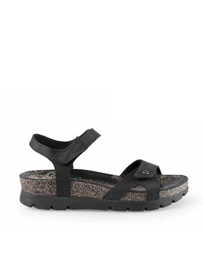 SANDALIAS DE PIEL PANAMA JACK SULIA BASICS B2 NEGRO