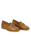 MOCASINES DE PIEL PARA MUJER APLAUSO 1203 CAMEL